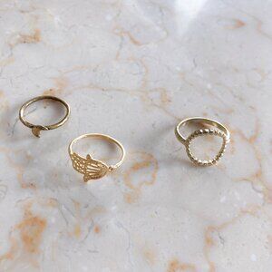 BRANDY MELVILLE Assorted Gold Rings Bundle